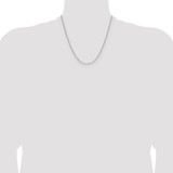 Sterling Silver Rhodium-plated 1.3mm 8 Sided D/C Double Spiga Chain - QD-63848A3F-7146