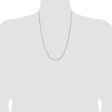 Sterling Silver Rhodium-plated 1.3mm Diamond-cut Round Box Chain - QV-6693CB5A-8684