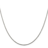 Sterling Silver Rhodium-plated 1.3mm Loose Rope Chain - QF-1527219A-5448
