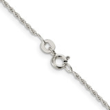 Sterling Silver Rhodium-plated 1.3mm Loose Rope Chain - QF-1527219A-5448