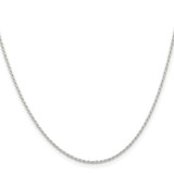Sterling Silver Rhodium-plated 1.3mm Solid Rope Chain - QD-9F20CDE8-8751
