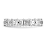 14k 5 carat Lab Grown Diamond VS/SI+ G+ Princess Complete Prong Set Size 9 Eternity Band