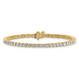 14k 5 carat Lab Grown Diamond VS+ F+ Complete Tennis Bracelet