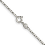 Sterling Silver Rhodium-plated 1.5mm 8 Sided Diamond-cut Box Chain - QB-08138995-9556