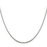 Sterling Silver Rhodium-plated 1.5mm 8 Sided Diamond-cut Box Chain - QB-B9FE46C7-3653