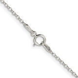 Sterling Silver Rhodium-plated 1.5mm Diamond-cut Cable Chain - QH-F859E307-8956