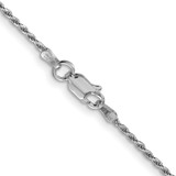 Sterling Silver Rhodium-plated 1.5mm Diamond-cut Rope Chain - QD-A487AA4C-7397