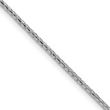 Sterling Silver Rhodium-plated 1.5mm Diamond-cut Round Box Chain - QV-C720E5C2-8811