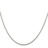 Sterling Silver Rhodium-plated 1.5mm Diamond-Cut Spiga Chain - QD-25141158-8467