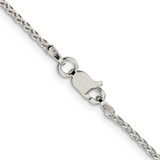 Sterling Silver Rhodium-plated 1.5mm Diamond-Cut Spiga Chain - QD-25141158-8467