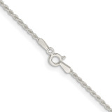Sterling Silver Rhodium-plated 1.5mm Solid Rope Chain - QD-6C43E717-7885