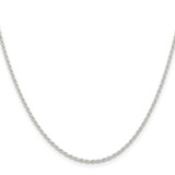 Sterling Silver Rhodium-plated 1.5mm Solid Rope Chain - QD-9988C962-6610