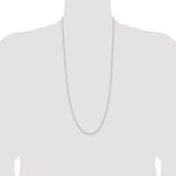 Sterling Silver Rhodium-plated 1.5mm Solid Rope Chain - QD-F34B4F74-8589