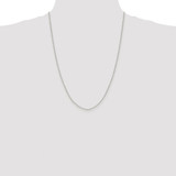Sterling Silver Rhodium-plated 1.65mm Diamond-cut Long Link Cable Chain - QP-654899E3-5929