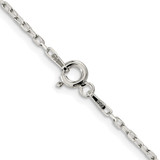 Sterling Silver Rhodium-plated 1.65mm Diamond-cut Long Link Cable Chain - QP-BD994E4A-5583