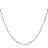 Sterling Silver Rhodium-plated 1.65mm Diamond-cut Long Link Cable Chain - QP-EB7FE7A0-4454