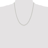 Sterling Silver Rhodium-plated 1.65mm Diamond-cut Long Link Cable Chain - QP-EB7FE7A0-4454