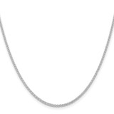Sterling Silver Rhodium-plated 1.6mm Round Spiga Chain - QS-B80E625A-9565