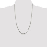 Sterling Silver Rhodium-plated 1.75mm Diamond-cut Round Box Chain - QV-2543F01D-8152