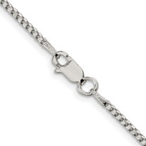 Sterling Silver Rhodium-plated 1.75mm Diamond-cut Round Box Chain - QV-9EBF4268-9661