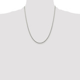 Sterling Silver Rhodium-plated 1.75mm Diamond-cut Round Box Chain - QV-9EBF4268-9661