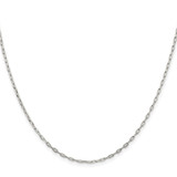 Sterling Silver Rhodium-plated 1.75mm Elongated Open Link Chain - QF-B0EB57B2-7123