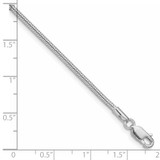 Sterling Silver Rhodium-plated 1.75mm Snake Chain - QS-6B898C60-6286