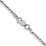 Sterling Silver Rhodium-plated 1.7mm Diamond-cut Rope Chain - QD-4487A26F-7781