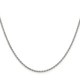 Sterling Silver Rhodium-plated 1.7mm Diamond-cut Rope Chain - QD-C5373884-9801