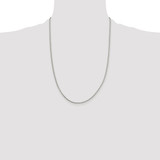 Sterling Silver Rhodium-plated 1.7mm Diamond-cut Round Spiga Chain - QS-A548ACAE-6193