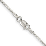 Sterling Silver Rhodium-plated 1.7mm Diamond-cut Round Spiga Chain - QS-AB876914-7362