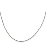 Sterling Silver Rhodium-plated 1.7mm Diamond-cut Round Spiga Chain - QS-EC2A79FA-6564
