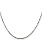 Sterling Silver Rhodium-plated 1.85mm Diamond-cut Rope Chain - QD-7F27002D-1692