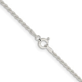 Sterling Silver Rhodium-plated 1.8mm Solid Rope Chain - QD-3D1339E3-9557