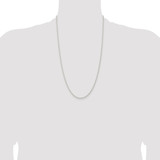 Sterling Silver Rhodium-plated 1.8mm Solid Rope Chain - QD-42999A9E-3393