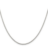 Sterling Silver Rhodium-plated 1.95mm Cable Chain - QC-8D47D30C-8403