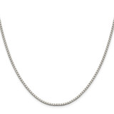 Sterling Silver Rhodium-plated 1.9mm Box Chain - QB-CBDC3600-8474