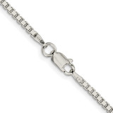 Sterling Silver Rhodium-plated 1.9mm Box Chain - QB-CBDC3600-8474