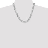 Sterling Silver Rhodium-plated 10.2mm Figaro Chain - QF-629506D1-8118