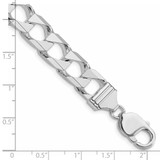 Sterling Silver Rhodium-plated 10.3mm D/C Square Curb Chain - QF-0EE5B575-8880