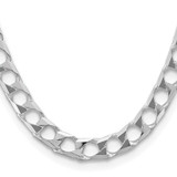 Sterling Silver Rhodium-plated 10.3mm D/C Square Curb Chain - QF-B494A390-1024