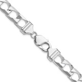Sterling Silver Rhodium-plated 10.3mm D/C Square Curb Chain - QF-F94B0435-1677