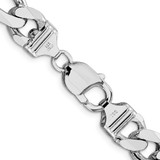 Sterling Silver Rhodium-plated 10.75mm Figaro Chain - QF-2FC2B9CA-7453