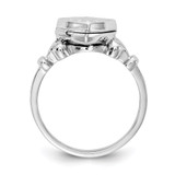 Sterling Silver Rhodium-plated 10mm Locket Ring - QL-FA249091-9917