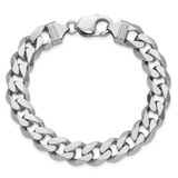 Sterling Silver Rhodium-plated 11mm Curb Chain - QC-B503E1E0-1962