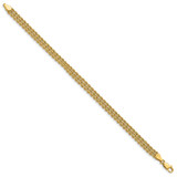 14k 5.5mm Wide Triple Strand Rope 8 inch Bracelet