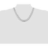 Sterling Silver Rhodium-plated 13mm Curb Chain - QC-4A6CA755-9600