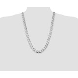 Sterling Silver Rhodium-plated 13mm Curb Chain - QC-811A2BC7-7579