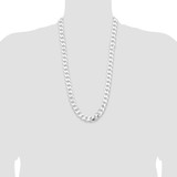 Sterling Silver Rhodium-plated 13mm Curb Chain - QC-D7CB108F-2431