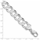 Sterling Silver Rhodium-plated 14.0mm Concave Beveled Curb Chain - QC-6EBF307A-5579